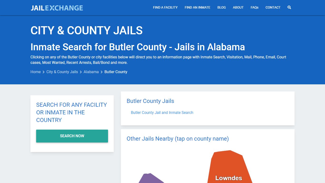 Inmate Search for Butler County | Jails in Alabama - Jail Exchange